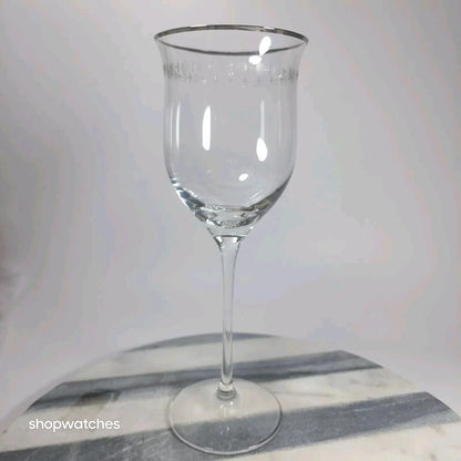 Lenox Pearl Platinum Crystal Iced Beverage Glass Goblet Set 20 Pc Elegant