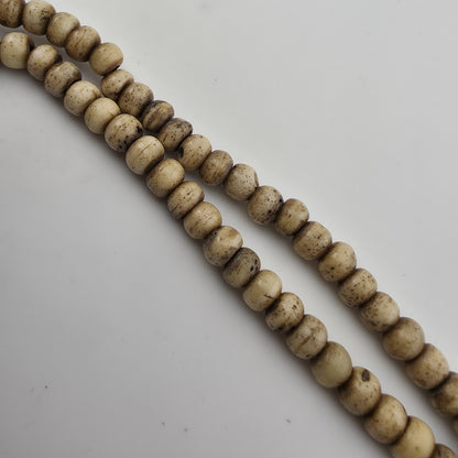 Tribal Necklace Tibetan dZi African Batik Beads Vintage 30in