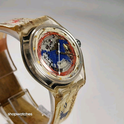 Swatch Vintage Rare Aniak Sak123 Automatic Swiss movement  23 Jewels EUC