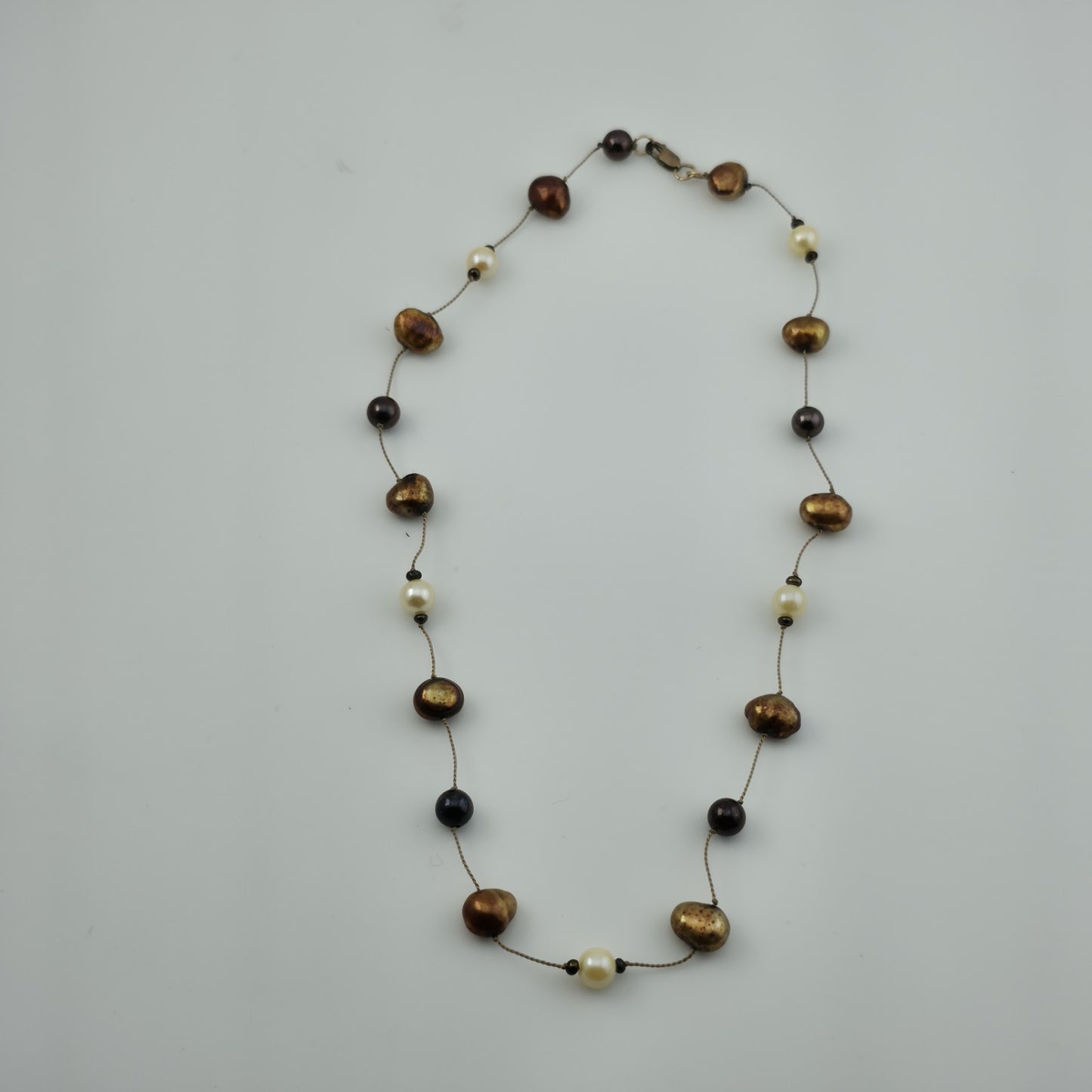 Freshwater Pearls 14K Yellow Gold Filled Necklace Choker  14 inches