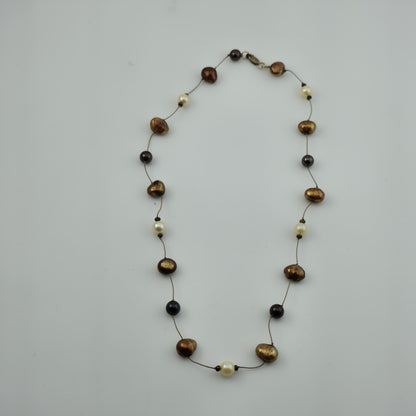 Freshwater Pearls 14K Yellow Gold Filled Necklace Choker  14 inches