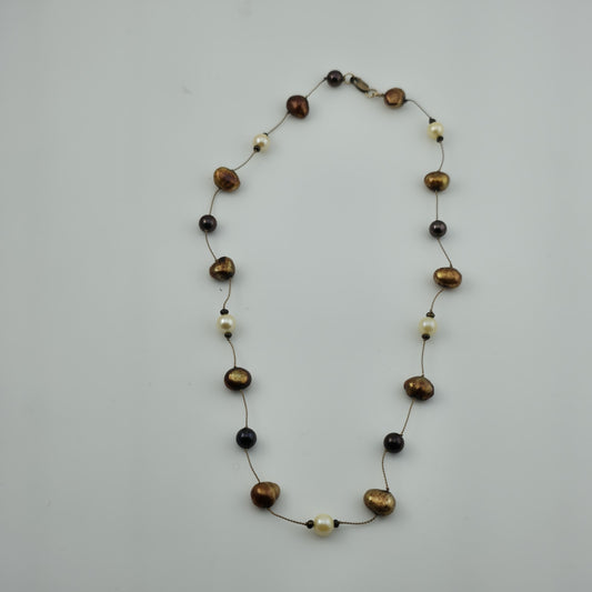 Freshwater Pearls 14K Yellow Gold Filled Necklace Choker  14 inches