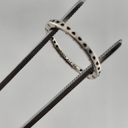 pandora sterling silver ring size 8.75 Hearts Stackable Band ALE 60 925