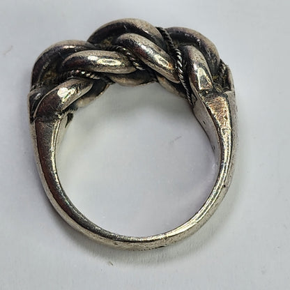 Namejs gredzens ring 925 Sterling Silver oxidized braided Latvian Jewelry Size 9