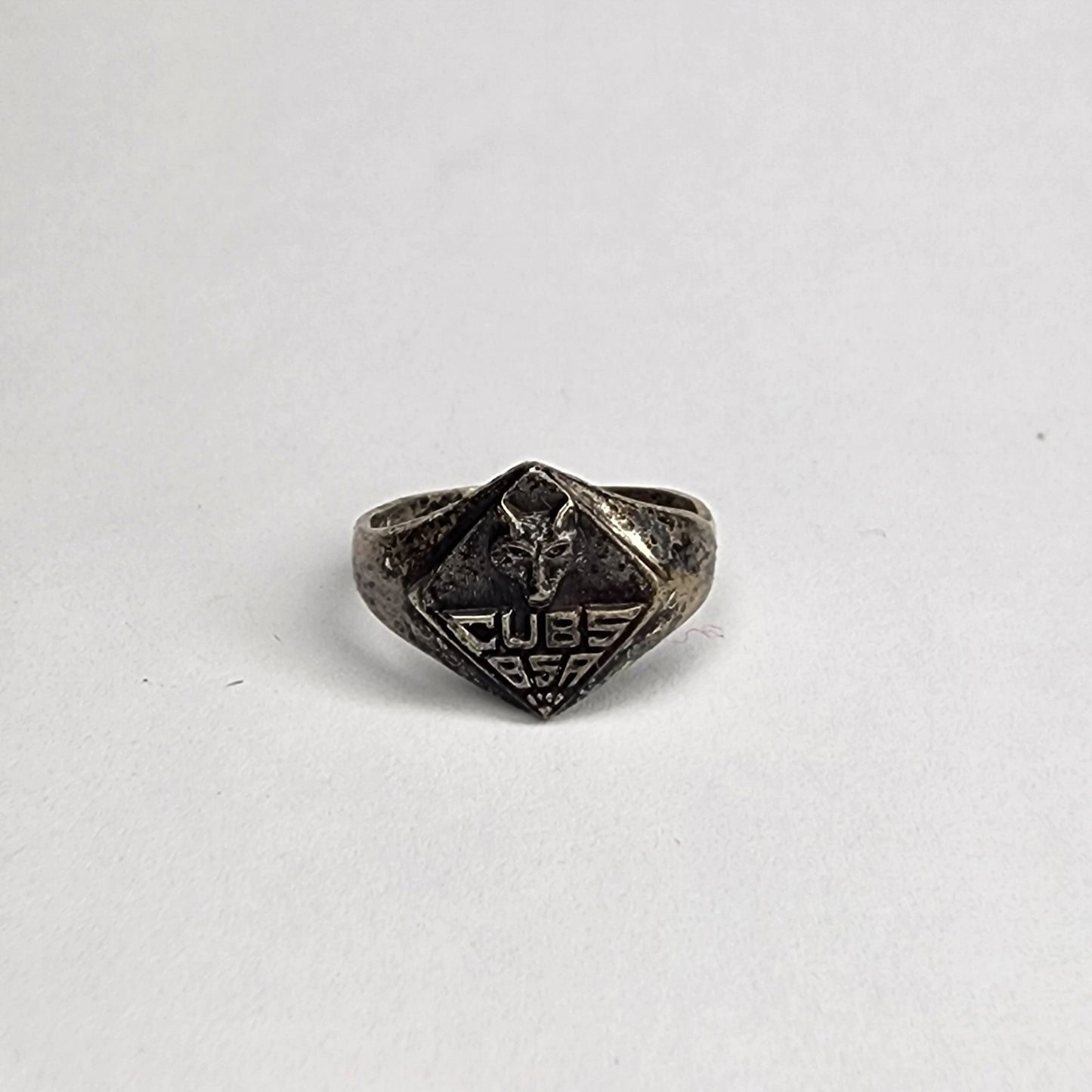 BOY SCOUTS OF AMERICA RING 925 STERLING SILVER CUB SCOUT SZ 7 VINTAGE USA