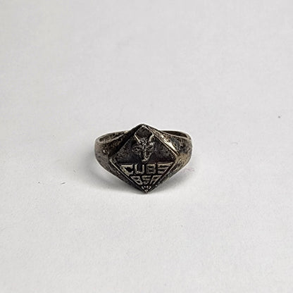 BOY SCOUTS OF AMERICA RING 925 STERLING SILVER CUB SCOUT SZ 7 VINTAGE USA