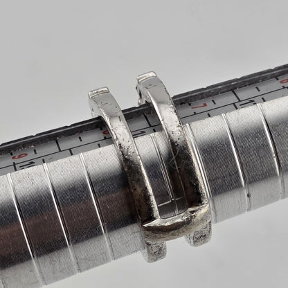 Estate Baguette & Round Colorless Stone Wedding Band  Stack Incomplete Sz 7.5