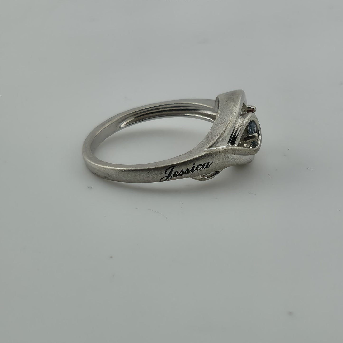 Sterling Silver Ring 925 Blue Topaz Size 7 Personalized Jessica Gianna