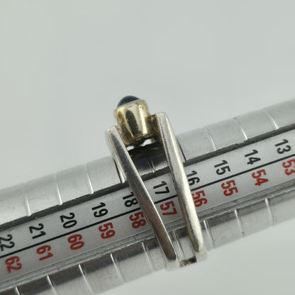 Sterling Silver Ring Mid-Century contemporary Artisan Minimalist Square Stack 8