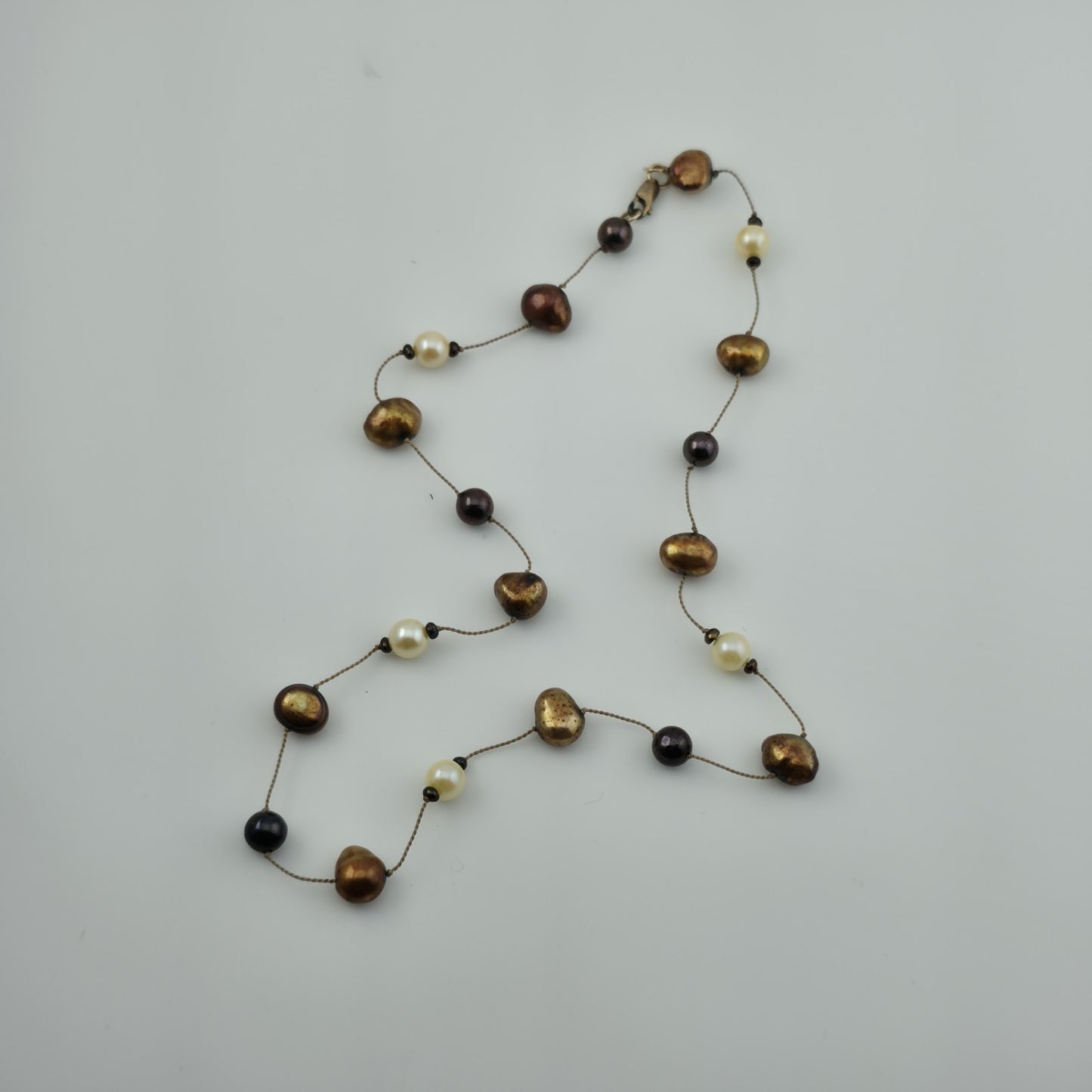 Freshwater Pearls 14K Yellow Gold Filled Necklace Choker  14 inches