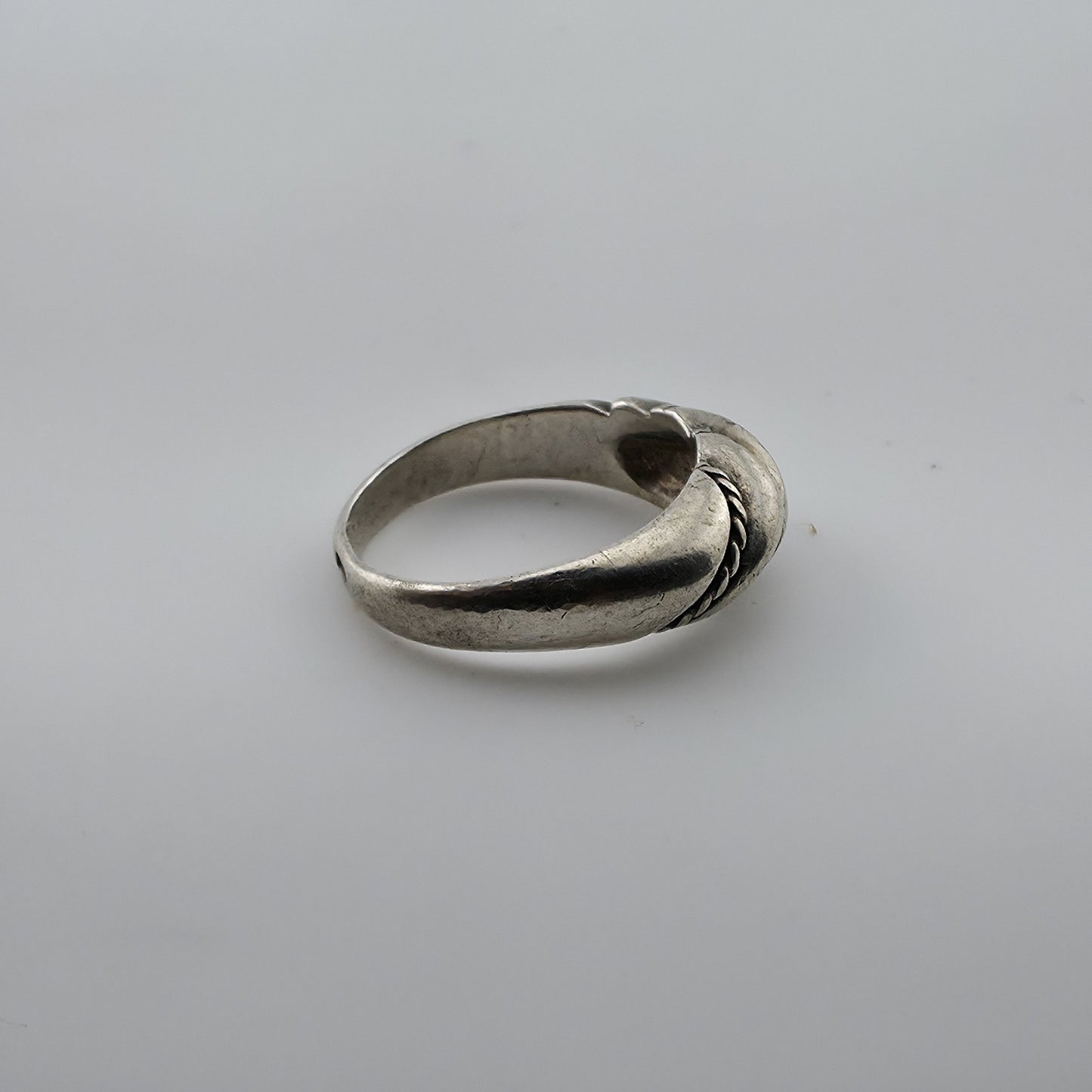 Vintage 925 Sterling Silver Twisted Rope Ring Women’s Statement Band Size 7.25
