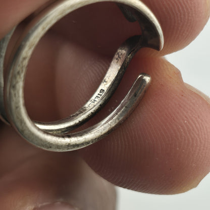 Ring Sterling Silver MCM MODERN contemporary Artisan Organic Minimalist Size 6.5