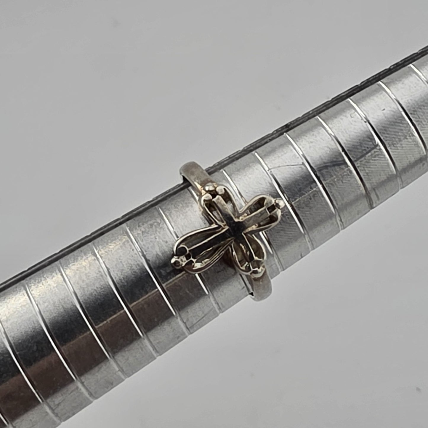 sterling silver Ring filigree cross Size 7 Religious Jesus Christianity 925 VTG