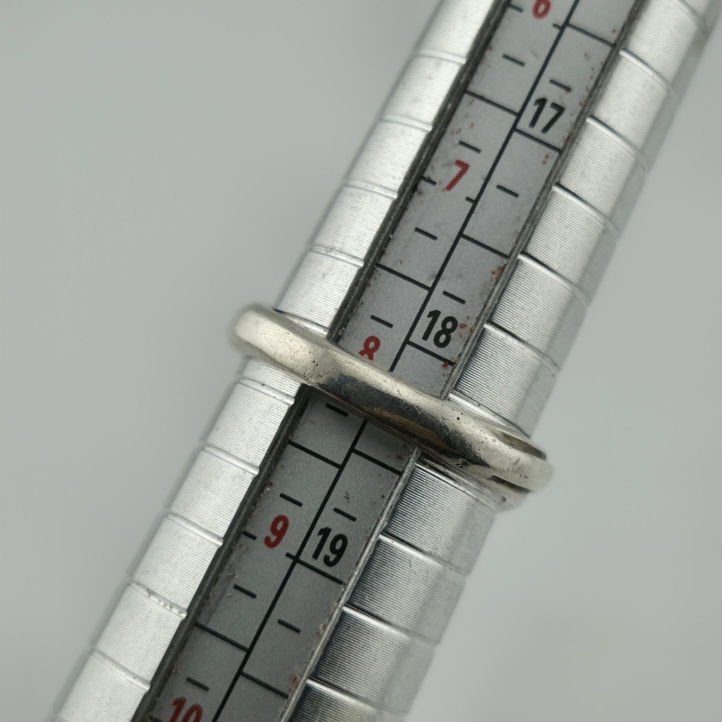 925 Sterling Silver V Shape White Lab Opal Silver Chevron Rings 8.25