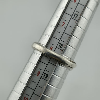 925 Sterling Silver V Shape White Lab Opal Silver Chevron Rings 8.25