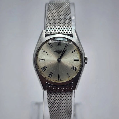 Vintage Longines women's stainless steel watch ref. 7889.10 460 1970s wind up