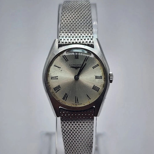 Vintage Longines women's stainless steel watch ref. 7889.10 460 1970s wind up