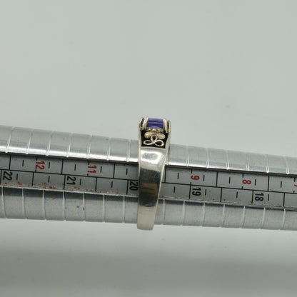 Black Hills Gold Ring Amethyst sterling silver 12k Gold Leaves Size 10 Vintage