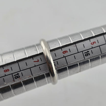 925 Sterling Silver Plain Band Ring Men Women Unisex Wedding Promise Minimal 6.5