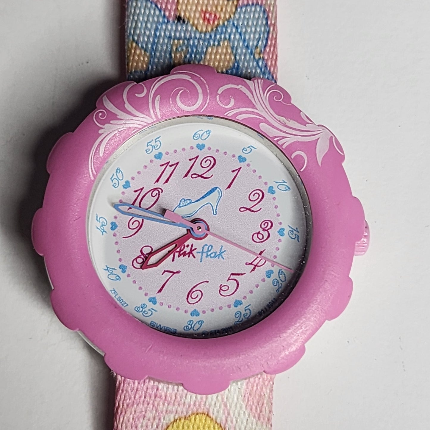 Flik Flak Disney Princess Cinderella Watch Swiss Pink Quartz Swatch 2011