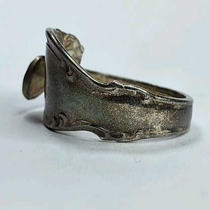 Vintage Signed Rogers Bros 1847 Spoon Ring 925 Sterling Silver Size Adjustable