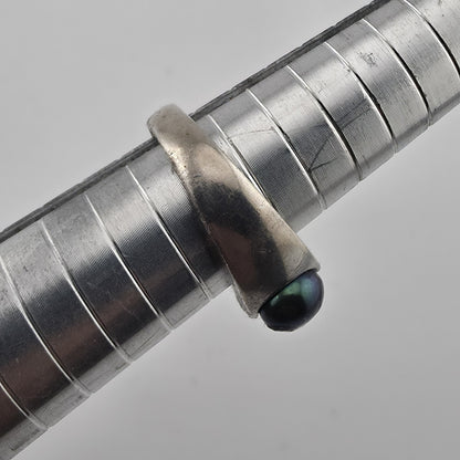 Sterling Silver Ring Three Stones 6.9g  Size 7