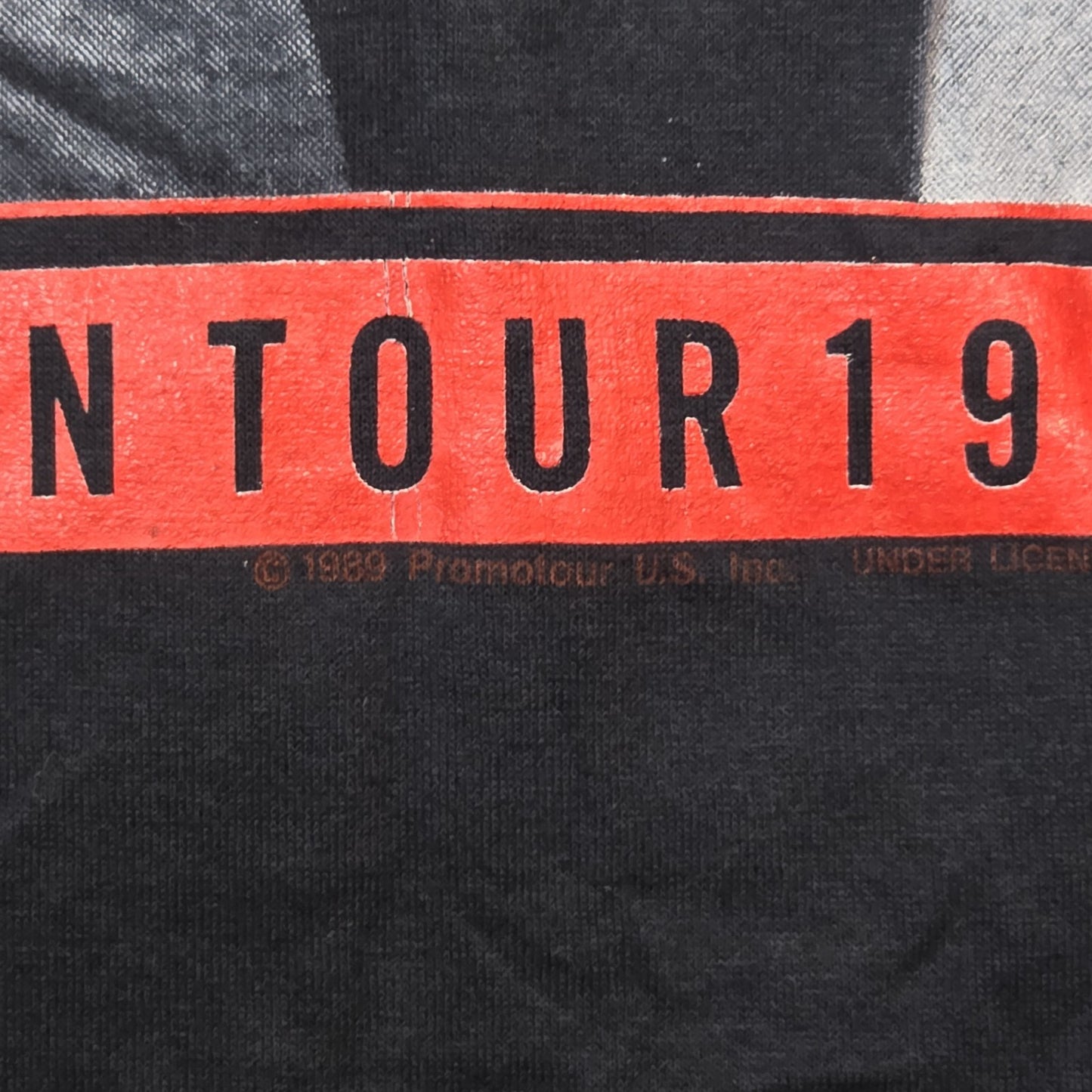 Vintage 1989 Rolling Stones Steel Wheels Tour Shirt Mens Medium Black 50/50 USA Brockum