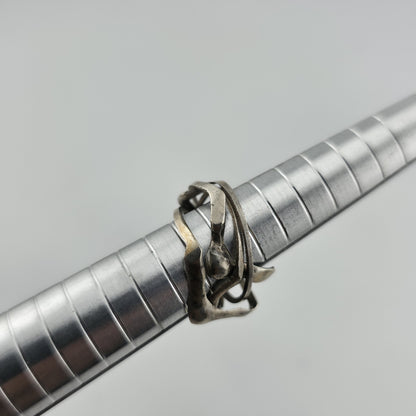 Sterling Silver Ring 4 Band Puzzle Hand Made Forged 925 Size 7