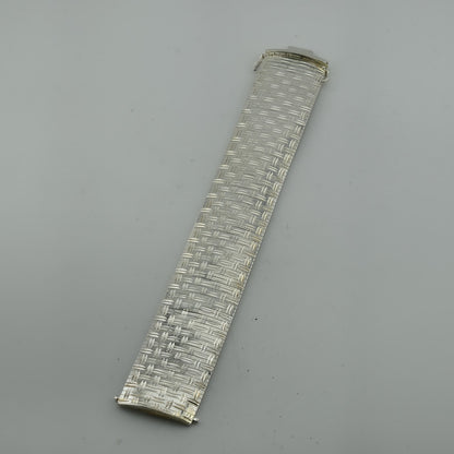 Sterling Silver Bracelet Flexible Diamond Cut Omega 7.5 JTV 925 Italy LIRM