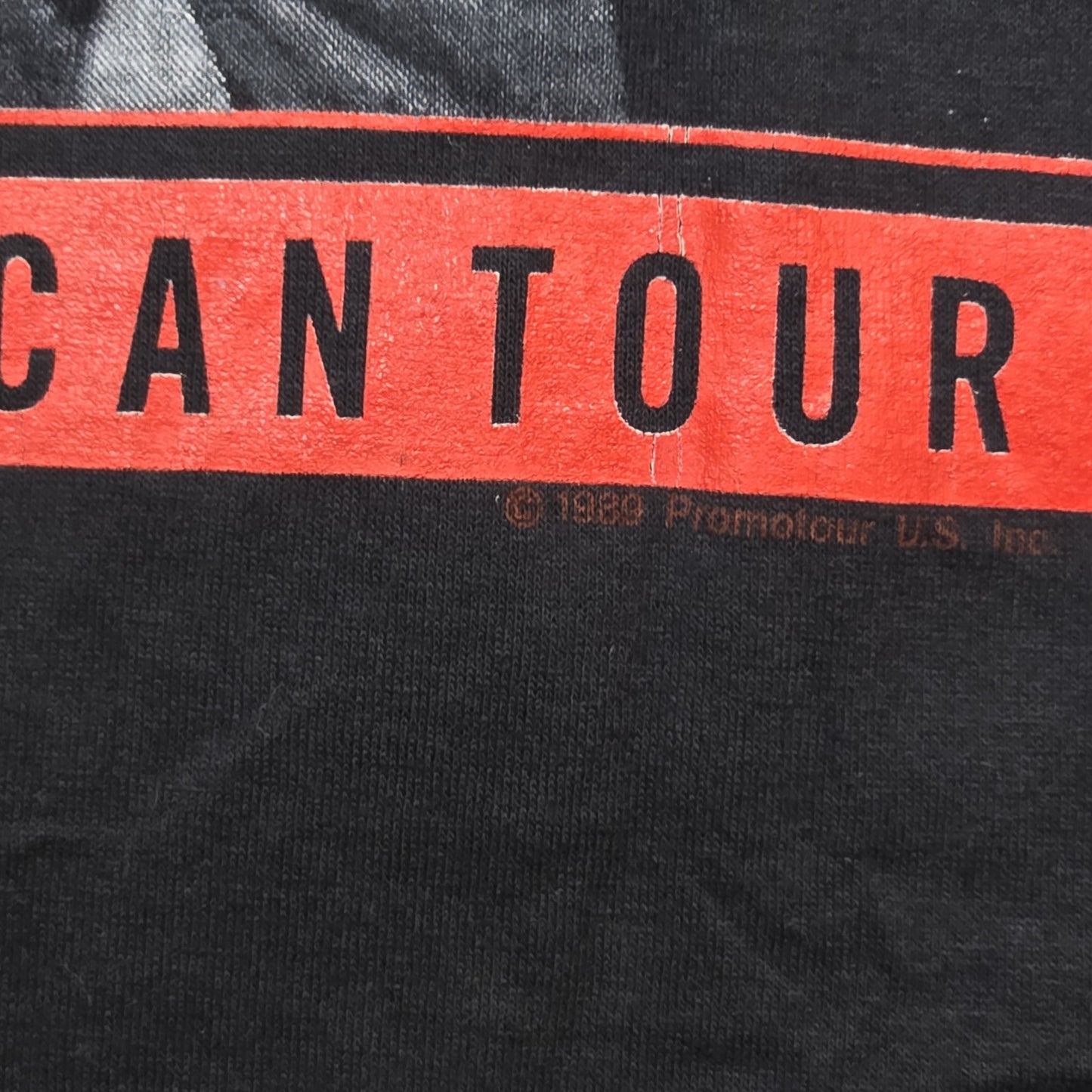 Vintage 1989 Rolling Stones Steel Wheels Tour Shirt Mens Medium Black 50/50 USA Brockum