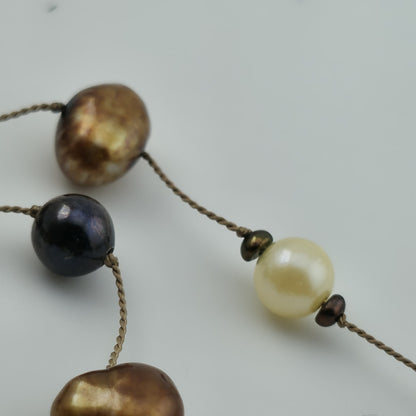 Freshwater Pearls 14K Yellow Gold Filled Necklace Choker  14 inches