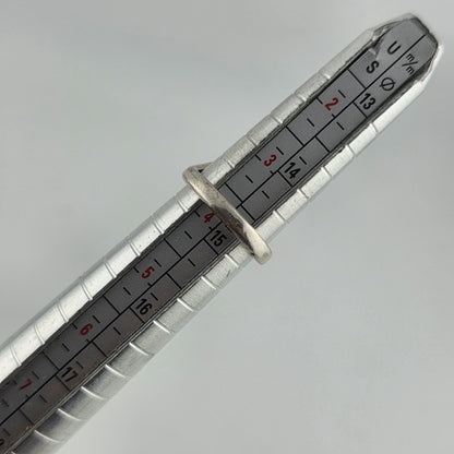 925 Sterling Silver Ring Pear Cut Amethyst Unique Modernist 3.25 Vintage Artisan