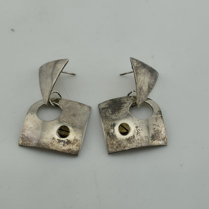Vintage Mexico 925 Sterling Silver Earrings — Marked 952 Tg 259 Mexico