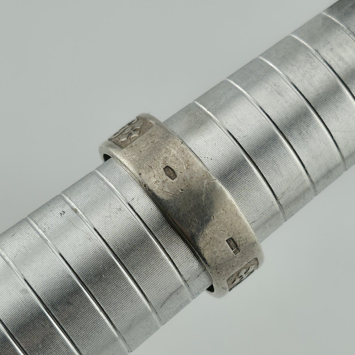 Russian Sterling Silver Ring 925 Band Size 10 Vintage Religious Jewelry USSR