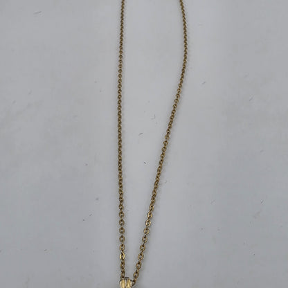 STERLING SILVER HEART Love PENDANT 925 W/ Gold Tone  CHAIN NECKLACE ICM