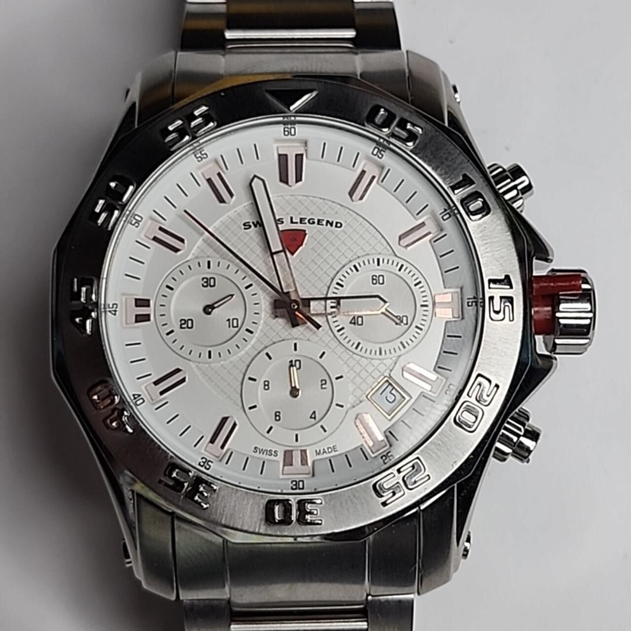 Swiss Legend Watch Islander Chronograph Men's 16199SM-SR-22S Stainless Steel 45m