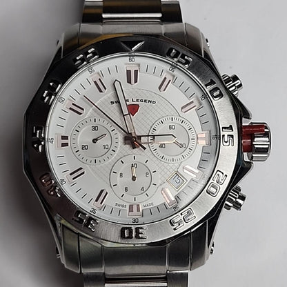Swiss Legend Watch Islander Chronograph Men's 16199SM-SR-22S Stainless Steel 45m
