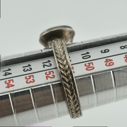 SeidenGang Ring Sterling Aquamarine Blue Stone Size 5.75 Patina