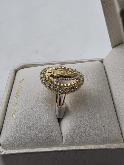 Cynthia Rowley Sterling Silver 925 Madonna Ring 8 Catholic Christian Oval BG New
