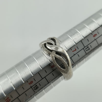 Vintage Sterling Silver Ring  925 Intertwined Design Size 7.5