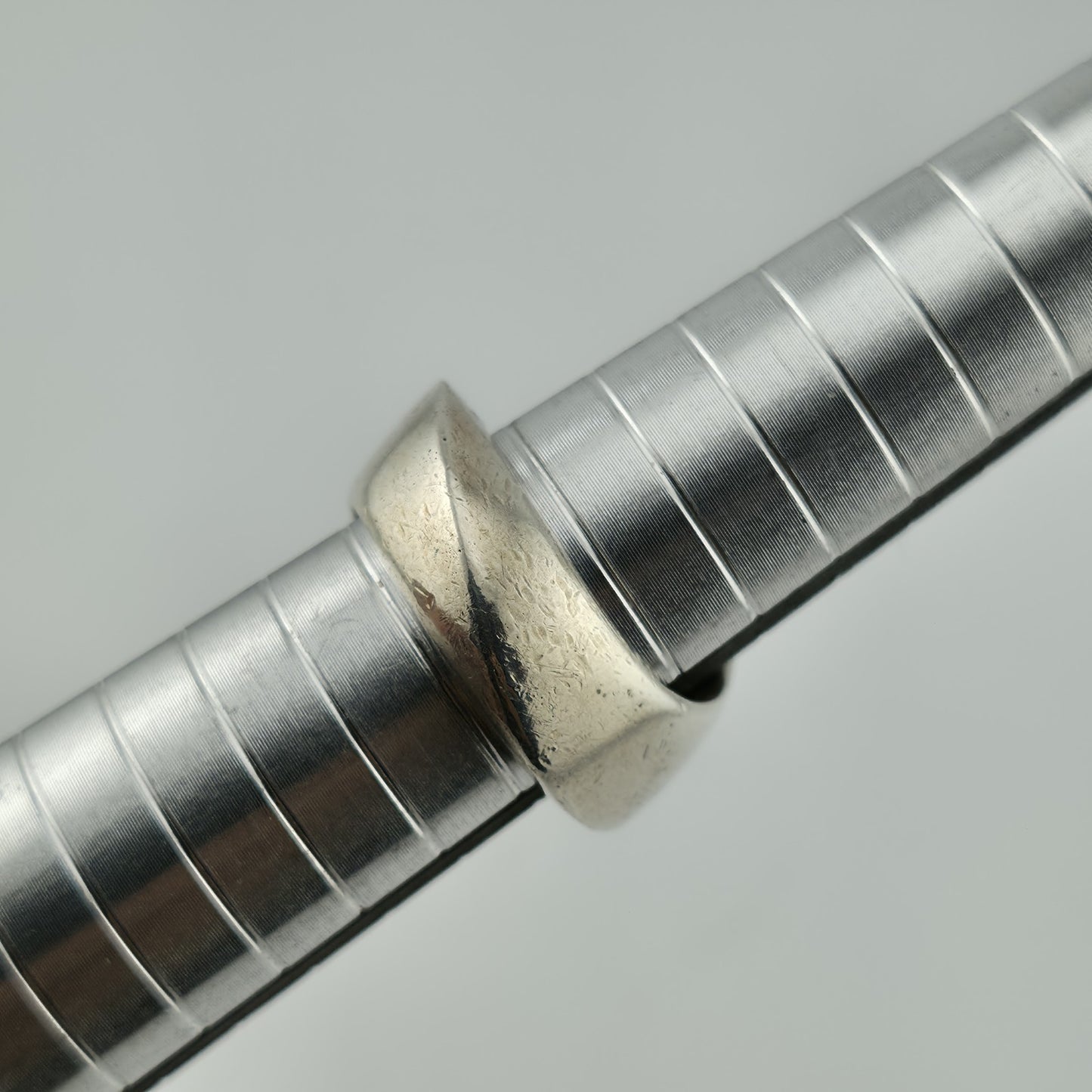 Vintage Ring Sterling Silver Modernist Bypass Size 7 Bold Abstract MCM 925