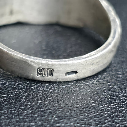 Vintage Third Reich SA Feldherrnhalle Honor Ring .900 Silver Wolfsangel 11