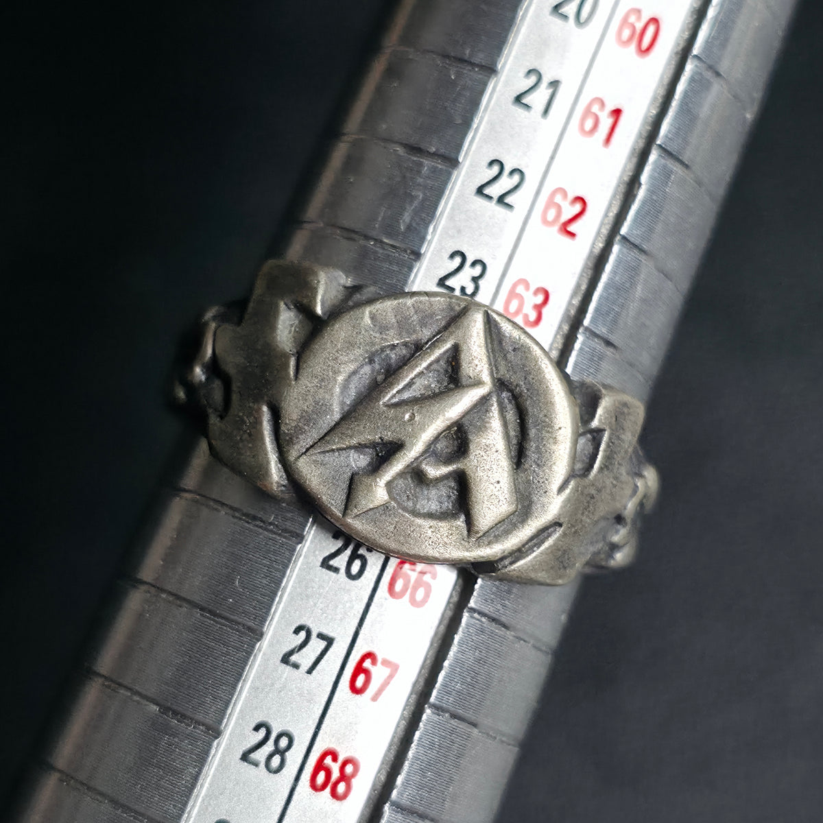Vintage Third Reich SA Feldherrnhalle Honor Ring .900 Silver Wolfsangel 11