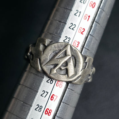 Vintage Third Reich SA Feldherrnhalle Honor Ring .900 Silver Wolfsangel 11