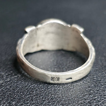 Vintage Third Reich SA Feldherrnhalle Honor Ring .900 Silver Wolfsangel 11