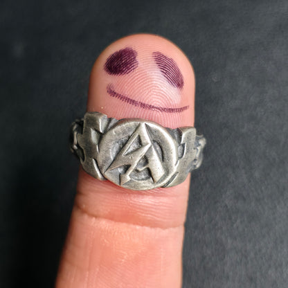 Vintage Third Reich SA Feldherrnhalle Honor Ring .900 Silver Wolfsangel 11