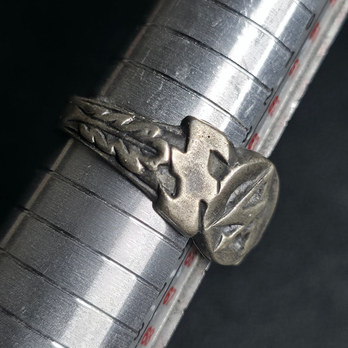 Vintage Third Reich SA Feldherrnhalle Honor Ring .900 Silver Wolfsangel 11