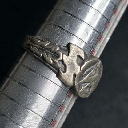 Vintage Third Reich SA Feldherrnhalle Honor Ring .900 Silver Wolfsangel 11
