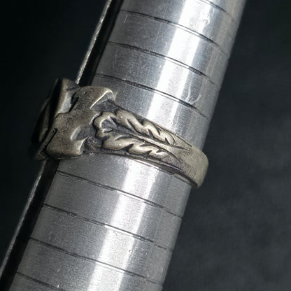 Vintage Third Reich SA Feldherrnhalle Honor Ring .900 Silver Wolfsangel 11