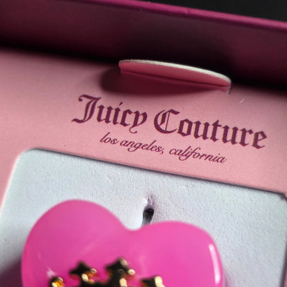 Juicy Couture Pink Resin Crown Heart Ring Size 7.5 New In Box Y2K